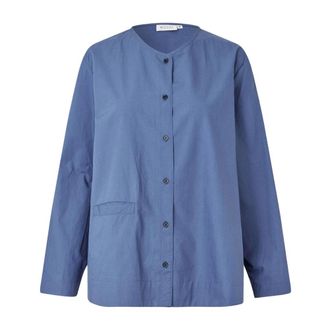 Masai Dames, Blouses & Shirts, Blauw, Maat: XL Katoen