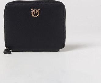 Pinko Portafoglio in pelle bovina con chiusura e placca logo Love Birds