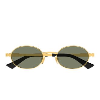 Bottega Veneta Ovale zonnebril - unisex - Accessoires - Geel - Maat: 52 MM