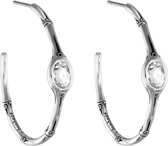 John Hardy Batu Bamboo Medium Hoop Earrings in Silver at Nordstrom Rack