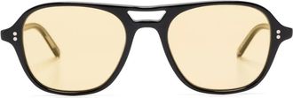 Garrett Leight Zonnebril met rond montuur - Zwart