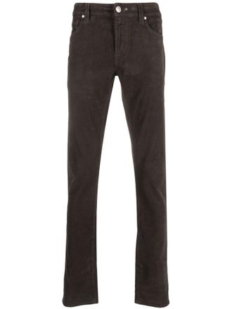 Sartoria Tramarossa Jeans Leonardo dritti a vita media - Marrone