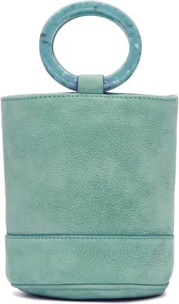 Simon Miller Bonsai 15 Green Nubuck Bucket Bag Size XS
