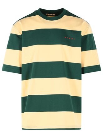 Marni geel en groen katoenen T-shirt