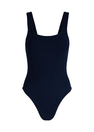 Hunza G Crinkle Swimsuit - Navy - One Size