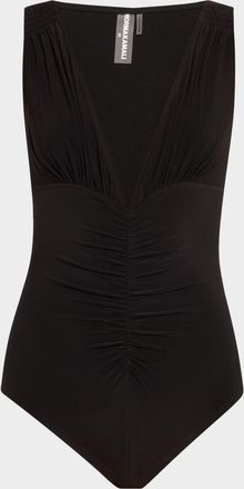 Norma Kamali Tara Shirred One-Piece Swimsuit