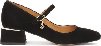 Kazar Su&egrave;de pumps met een bandje op de wreef. Dit product valt klein uit. - Dames - Pumps - Zwart - 39 EU - Su&egrave;de - Schoenen