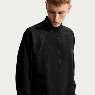 Nike Mens Tech Loose Dri-FIT 1/2-Zip Top in Black | IM6251-010