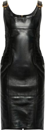 Versace Abito Midi Nappa - - Dresses - Donna - Nero - S