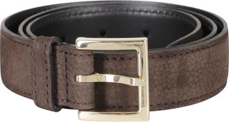 Orciani Dark Brown Nabucco Textured Calf Leather Belt