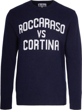 MC2 Saint Barth Rondgebreide trui - Heren - Ronde hals truien - Blauw - XL - Wol - Truien & Vesten