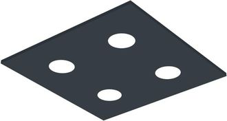 Lumicom River Square 4x Plaf&oacute;n Monocolor Mate