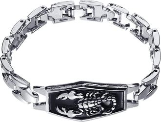 Generic Men Scorpion Charm Bracelet Punk Alloy Bangle Wristband Jewelry Birthday Gift, Charm Bracelet Bangle Friendship Best Gifts Multicoloured