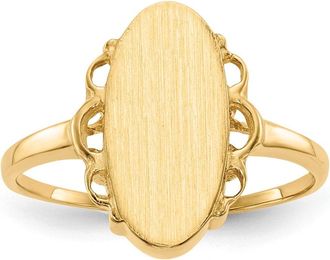 Diamond2Deal 14k Yellow Gold Open Back Signet Ring