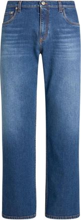 Etro Jeans con ricamo Pegaso - Blu