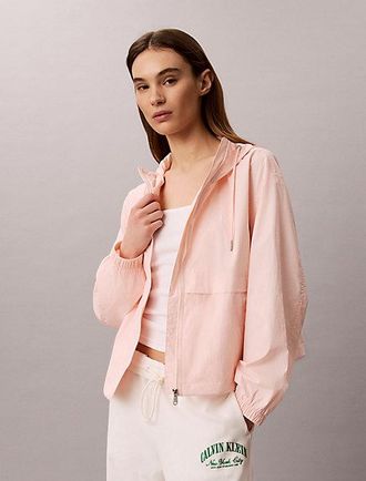 Calvin Klein Chaqueta cortavientos de nailon con capucha
