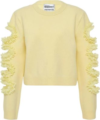 Self Portrait Maglione con ruches - Giallo