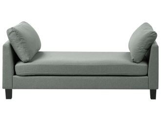 Beliani Chaise Longue In Tessuto Stile Moderno Scandinavo Poltrona Relax Gambe In Acciaio Verde Archiane