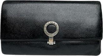 Bulgari Pre-owned Wallets, female, Black, Size: ONE SIZE Pre-owned Leather Wallet