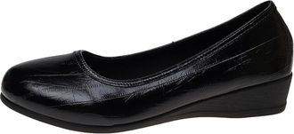 Generic Black Womens Casual Wedge Heel Slip-Ons with Minimalist Design for A Comfortable and Sophisticated Style