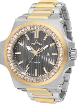 Invicta Akula Quartz Crystal Gunmetal Dial Mens Watch 49135