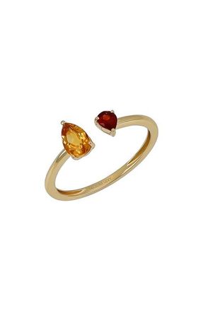 Bony Levy Color 14K Gold Garnet & Citrine Open Ring in 14Ky at Nordstrom, Size 6.5