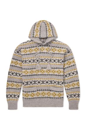 KAPITAL Yellowknife Fair Isle Wool Hoodie