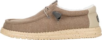 HeyDude Hey Dude Mens Wally Warmth Knit Sneaker, Beige/White, 8 UK