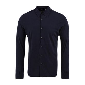 Aspesi Cotton Jersey Shirt - Heren - Casual Overhemden - Blauw - XL - Katoen - Overhemden