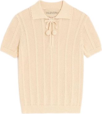 Valentino Cotton Knitted Polo Top