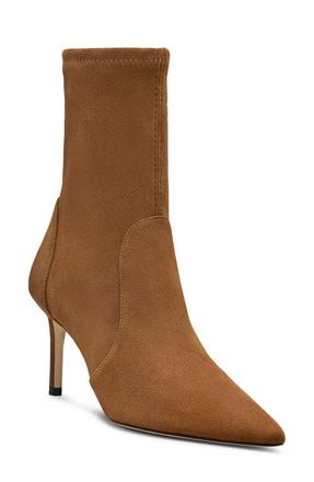 Stuart Weitzman Stuart Pointed Toe Bootie in Toasted Almond at Nordstrom, Size 9