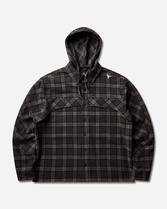 Roa Men s Logger Wool Check Long Sleeve Shirt Anthracite