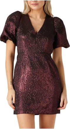 Freebird by Steven Deanna Mini Jurk - Dames - Feestkleedjes - Rood - XS - Polyester - Kleedjes