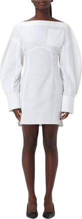 Jacquemus Dames, Jurken, Wit, Maat: XS Katoen
