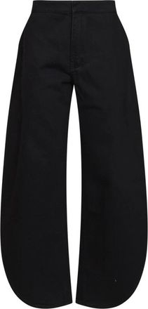 Alaia Petals Denim Jeans - Dames - Loose Fit Jeans - Zwart - S - Denim - Jeans