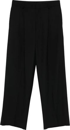 Emporio Armani pleated-details trousers - men - Virgin Wool/Elastane - 50 - Black