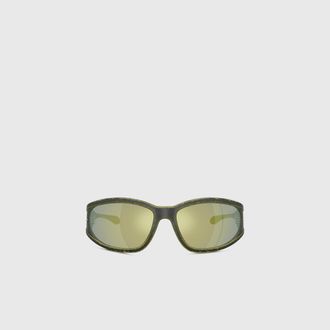 Diesel Rectangular sunglasses in acetate - Sunglasses - Unisex - Green