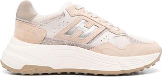 Hogan Layered Suede and Mesh Sneakers