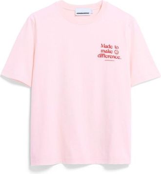 Armedangels Lualaa Embro T-Shirt f&uuml;r Damen | rosa
