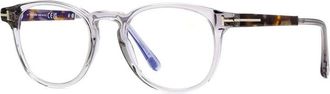 Tom Ford FT5891-F-B 020 Grey/Clear Blue Light Block 51mm