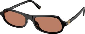 Miu Miu MUB10SU 16K90Q Womens Sunglasses Black Size 55