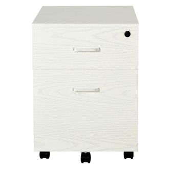 Vinsetto Filing Cabinet with 2 Drawers and Lock 40x44x55cm White | TJ Hughes