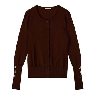 Patrizia Pepe Cardigan in Lana - - Knitwear - Donna - Marrone - M