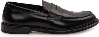 Doucal's Black Leather Loafers