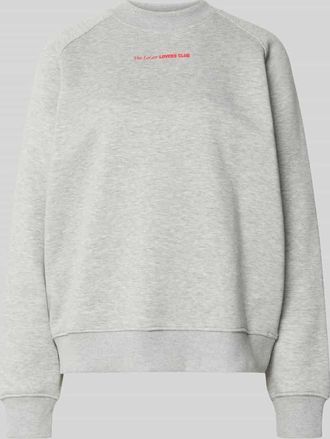 LeGer By Lena Gercke Sweatshirt mit Label-Print Modell Loretta in Hellgrau Melange, Gr&ouml;&szlig;e 34
