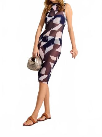 Lenny Niemeyer Sleeveless Tulle Dress In Abstract