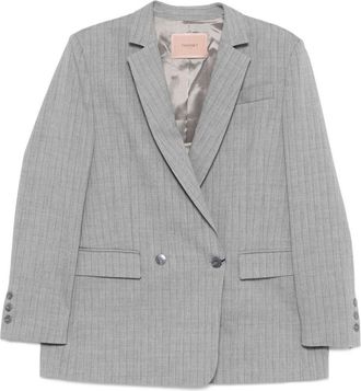 Twin-Set Twinset Double-breasted Pinstripe Blazer