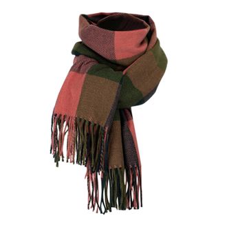 Generic Women Scarfs Winter Warm Soft Tartan Scarves Long Check Tassel Shawl And Wraps Large Thick Stole Blanket Scarf Gifts for Ladies