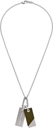 Emporio Armani Zilveren Roestvrijstalen Ketting voor Mannen - Heren - Kettingen - Grijs - ONE Size - Accessoires