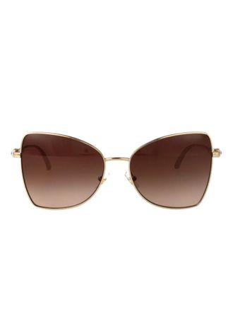 Jimmy Choo Eyewear crystal-embellished sunglasses - Gold